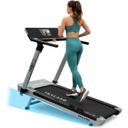 SKY LAND Treadmill 4HP Peak Motor, 28-Level Auto Incline, Foldable Running Machine with TFT Touchscreen Display, WiFi Connectivity, Shock Absorption & Bluetooth – Treadmill for Home Use EM-1286