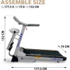 Skyland Foldable Treadmill (5 HP Peak) For Home Use - Automatic Incline, Hi-Fi Speaker