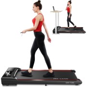 SKY LAND Treadmill Walking Pad 2HP, Under Desk Walking Pad for Home & Office, Quiet Running Machine with Zwift App, Remote Control & LED Display, EM-1306